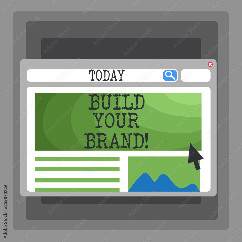 Website Layout Design Handwritten Handwriting text Build Your Brand. Conceptual photo creates or improves ...