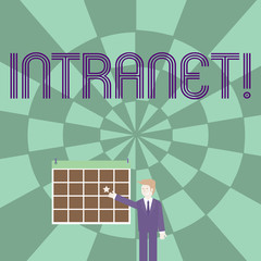 Wall Mural - word writing text intranet. business photo showcasing private network of a company interlinked local
