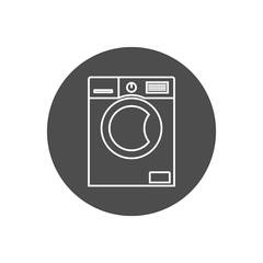 Wall Mural - Washing machine icon. Vector illustration, flat design.