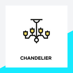 Sticker - CHANDELIER LINE ICON SET