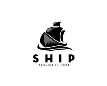 Ship Marine Draw Logo Design Inspiration