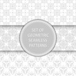 © Liudmyla - Compilation of seamless patterns. Oriental ethnic gray prints on white background