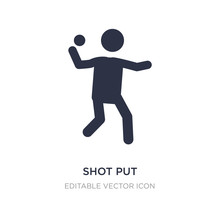 Shot Put Icon On White Background. Simple Element Illustration From People Concept.