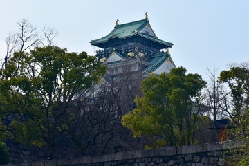 大阪城の梅と庭園