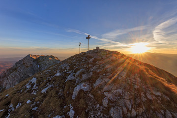 Wall Mural - sunrise in Piatra Craiului Mountains, Romania