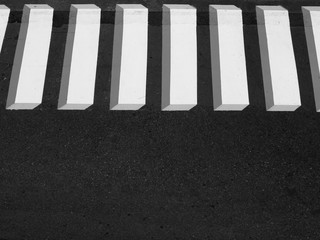 Canvas Print - Zebra crosswalk on the road