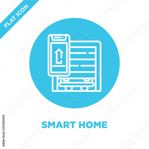 Smart Home Icon Vector From Smart Home Collection Thin Line Smart Home Outline Icon Vector Illustration Linear Symbol For Use On Web And Mobile Apps Logo Print Media Buy This Stock