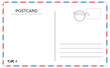 © SMUX - Postcard border template. Creative vector illustration of postcard
