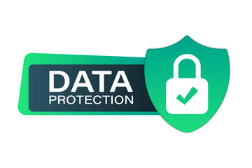 Aufkleber - Data Protection. Protection concept. Privacy, and internet security. Lock security icon. Shield security icon