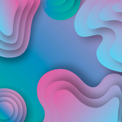 Aufkleber - Colorful abstract geometric background.Trend gradient. Fluid shapes composition. Eps10 vector.