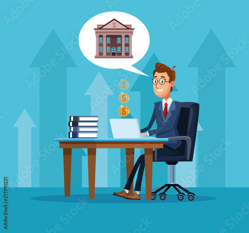 Fotografía Businessman banker cartoon