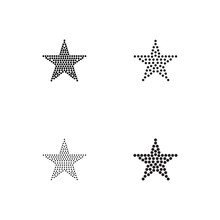 3 Inch Wide Star Shaped Blackline For Rhinestones Or Studs.