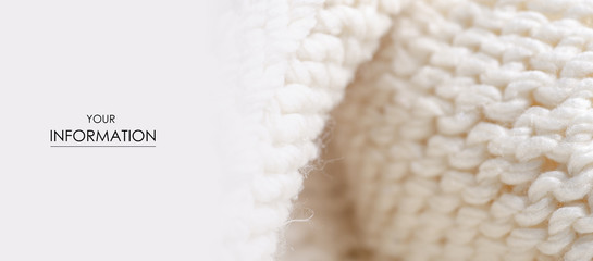 Large knit white fabric texture textile macro pattern blur background