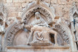 Statue of Our Lady of Sorrow on the portal of the Franciscan church of the Friars Minor in Dubrovnik, Croatia 