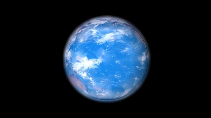 Wall Mural - Approaching planet Earth. The cosmic abstract sphere in the universe. 