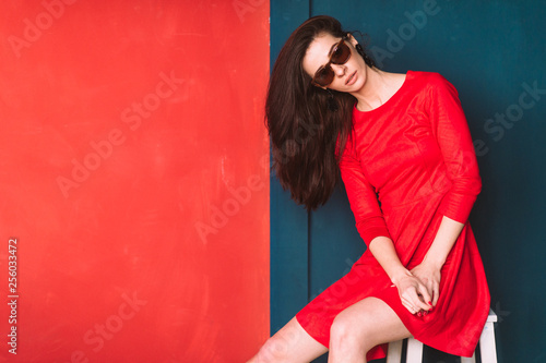 Beautiful Fashion Girl With Long Hair Spanish Appearance In