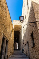 Wall Mural - Narrow street in Castel dell'Ovo in Naples