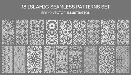 Islamic ornament vector , persian motiff . 3d ramadan islamic round pattern elements . Geometric circular ornamental arabic symbol vector EPS 10