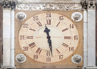 Wall Mural - Clock tower, Modena town Hall on Piazza Grande, a UNESCO world heritage site, Modena, Italy 