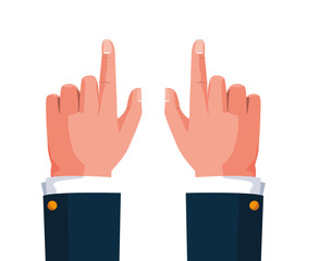 Sticker - hands businessman isolated icon