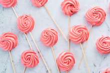 Meringue Swirl Lollipops