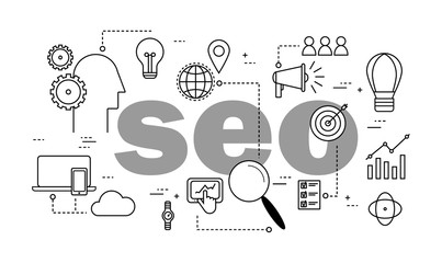 Modern seo optimization concept in search engine