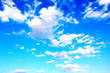 Bright Sky Blue with Clouds Colorful Scenic Background Stock Photo