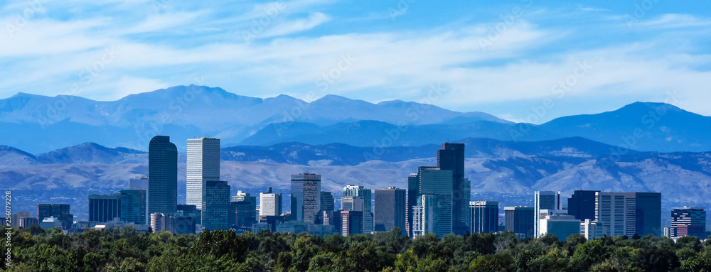 Denver Skyline - obrazy, fototapety, plakaty 