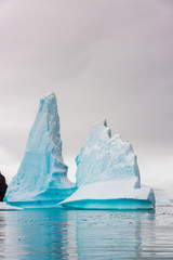 Canvas Print - Icebergs and glaciers in Antarctica