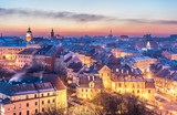 Fototapeta Krajobraz - Panorama of old town in City of Lublin, Poland