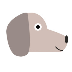 Dog s head flat illustration