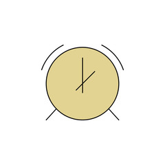 alarm clock outline color icon