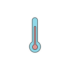 Wall Mural - thermometer outline color icon