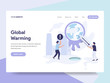 © TanahAirStudio - Landing page template of Global Warming Illustration Concept. Isometric flat design concept of web page design for website and mobile website.Vector illustration
