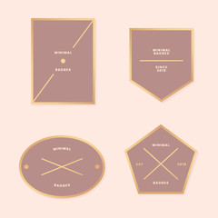 Poster - Minimal gold badge collection