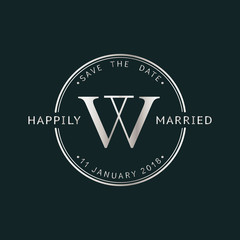 Wall Mural - save the date banner
