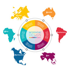 Wall Mural - Continental infographics information on vector graphic art.