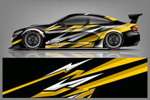 Sport Car Racing Wrap Design. Vector Design. Dekal	