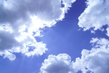 青空と太陽と雲