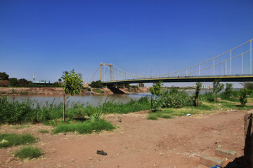 Sticker - Khartoum, Sudan, Nubia, White & Blue Nile