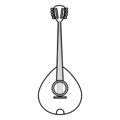 Wall Mural - buzuky instrument isolated icon