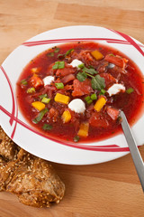 Wall Mural - vegetable red-beet soup