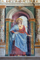 Wall Mural - Fresco in the Cathedral dedicated to the Blessed Virgin Mary under the designation Santa Maria Matricolare in Verona, Italy