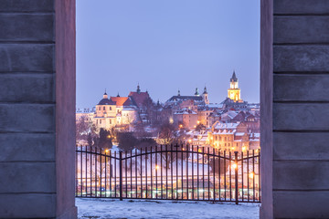 Panorama of old town in City of Lublin, Poland