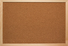 Cork Board For Notes In A Wooden Frame