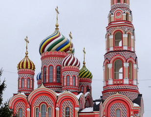 Tambov Ascension Monasteryon a winter day. Close-up