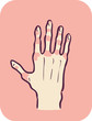 © BNP Design Studio - Hand Symptom Joint Redness Illustration