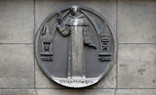 Albertus Magnus, Also Known As Saint Albert The Great, Was A German Catholic Dominican Friar And Bishop. Stone Relief At The Building Of The Faculte De Medicine Paris