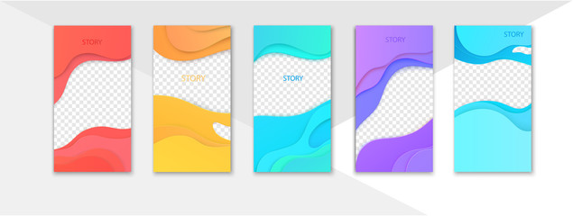 Colorful editable templates for social networks stories, instagram story, shopping.