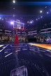Basketball court wide view. all cort in a little defocus bacground